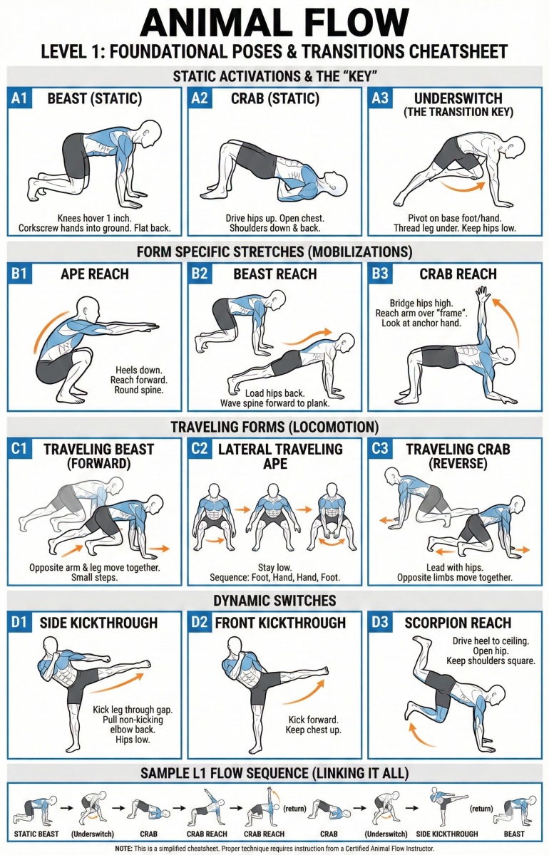 IMG: animal-flow-level1-poses-and-transitions-cheatsheet.jpeg