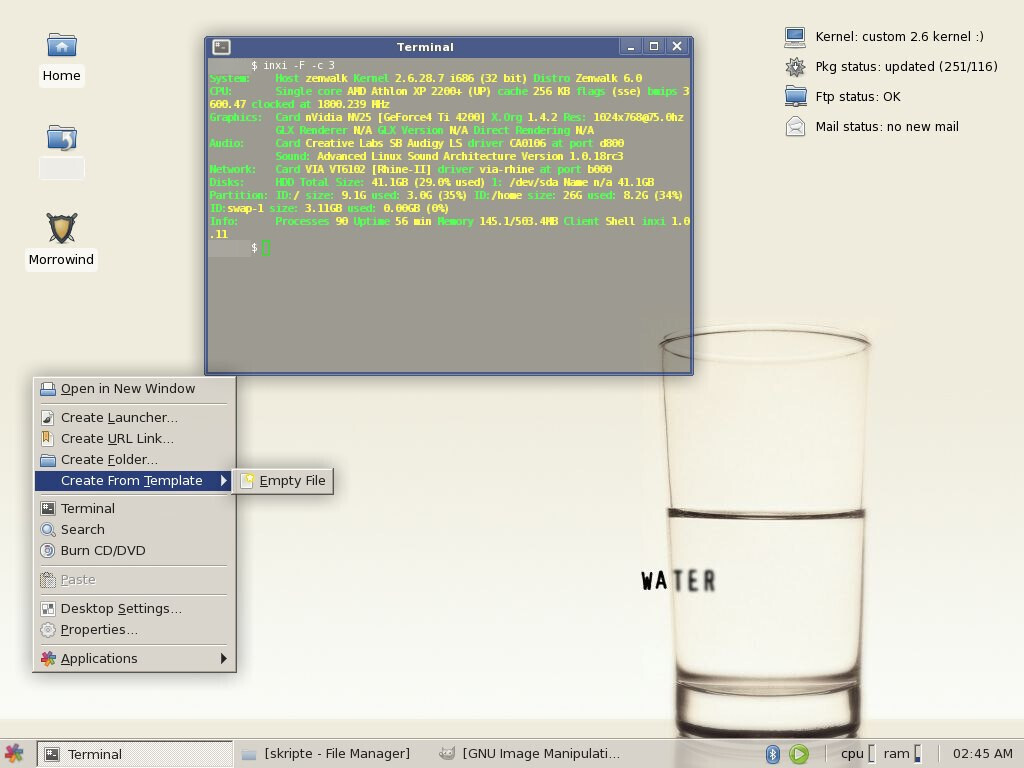 IMG: sshot-20090506-xfce-zenwalk.jpeg