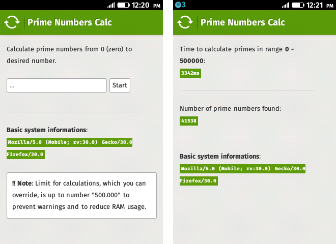 Калкулатор простих бројева - Firefox OS